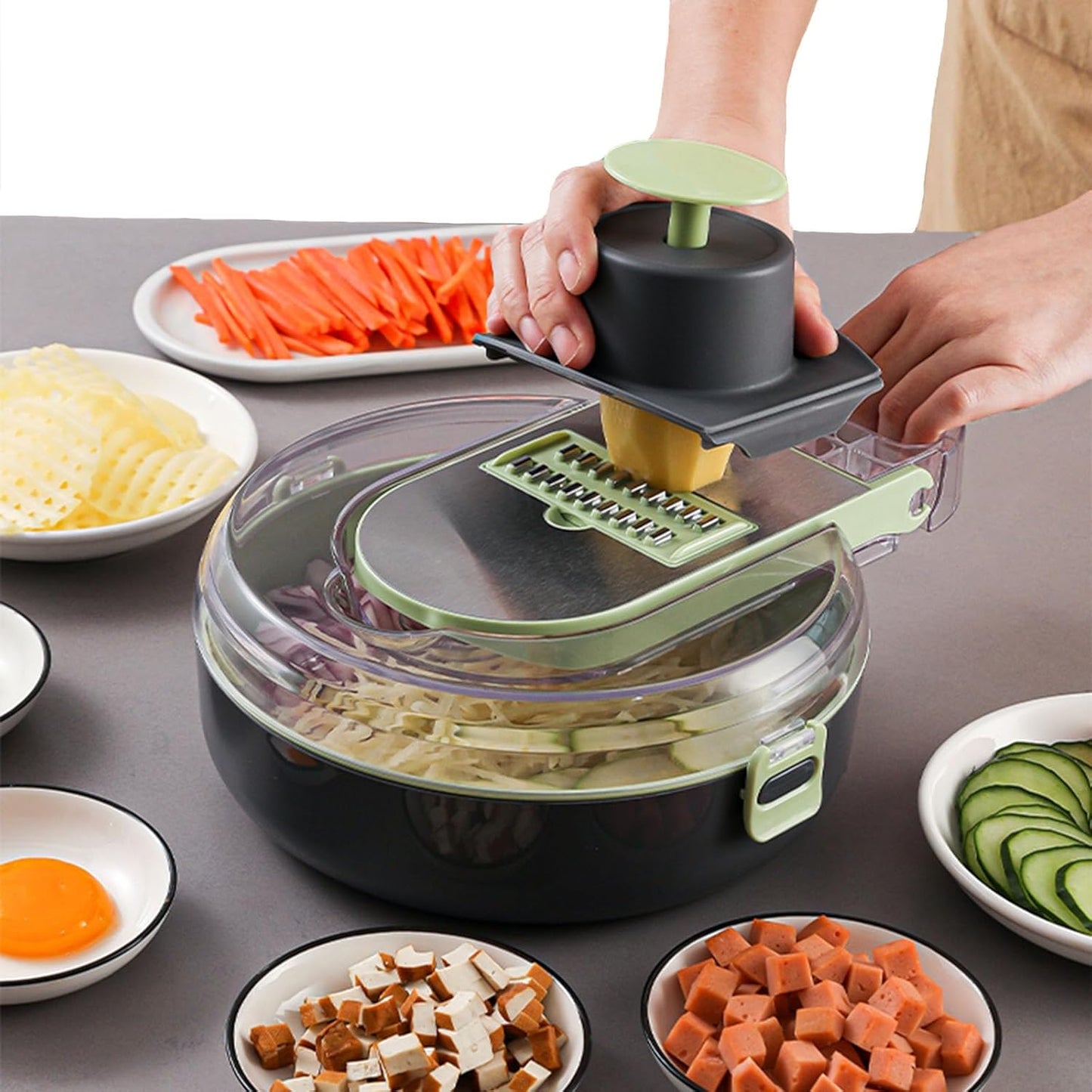 Picador de verduras de mano 9 en 1